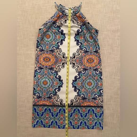 London Times Women’s Halter Dress. Size 4. White with multiple colors - Picture 15 of 16